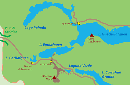 Excursión lacustre lago Huechulafquen Excursión lacustre lago Huechulafquen