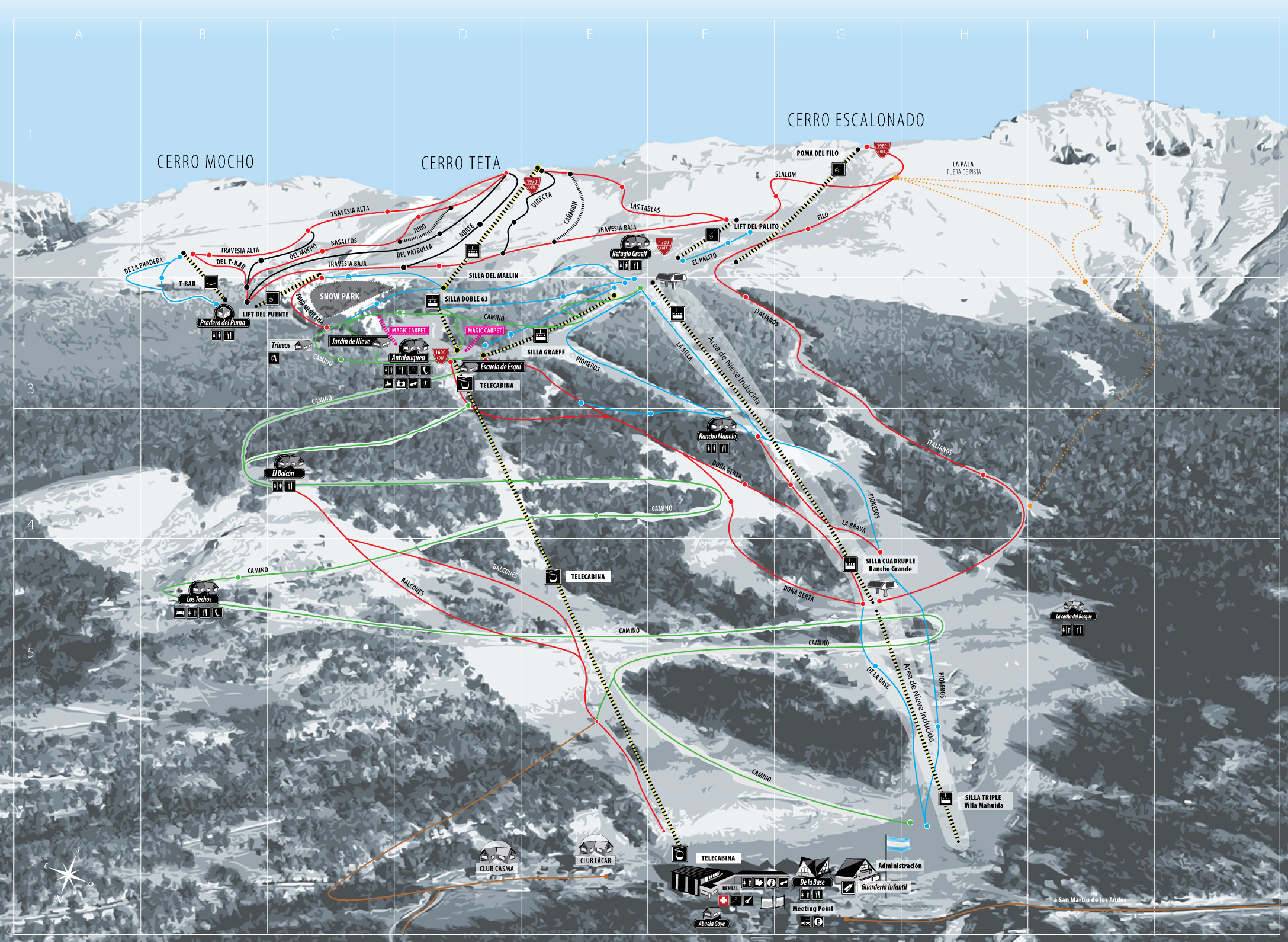 Mapa de pistas